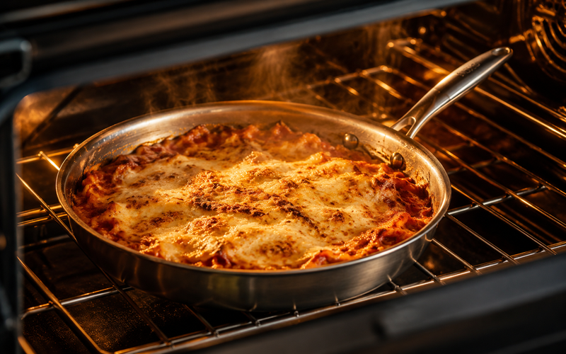 Eenpanslasagne uit de oven